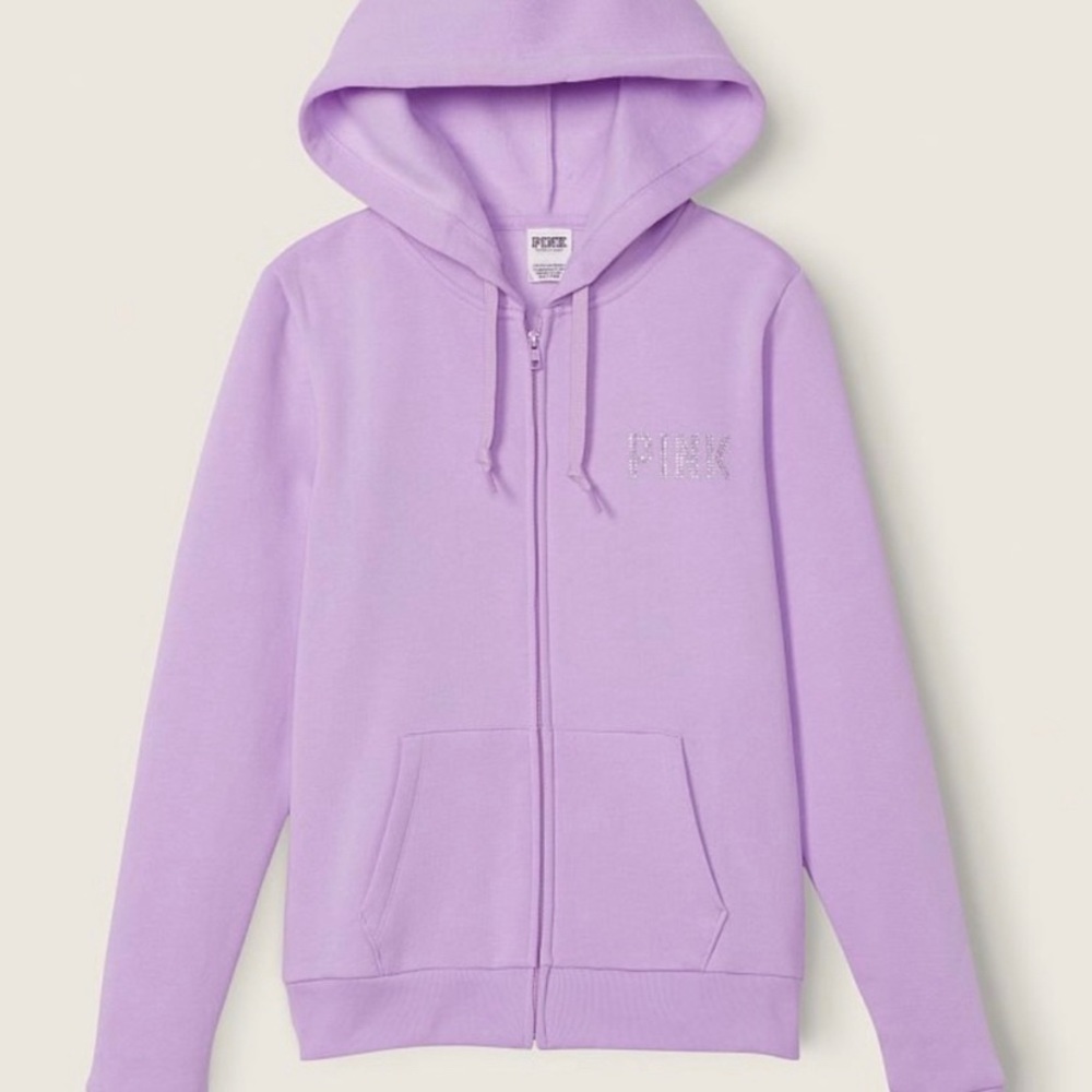 VS PINK PURPLE BLING ZIP UP JACKET💜✨